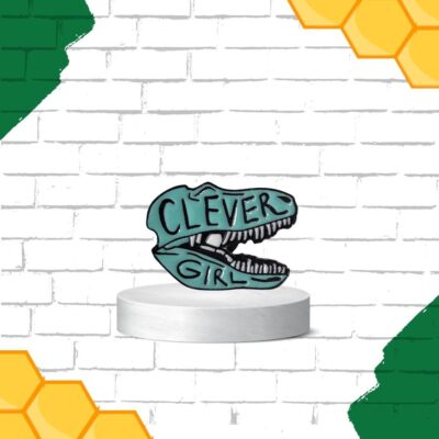 T. Rex Clever Girl Enamel Pin Ireland