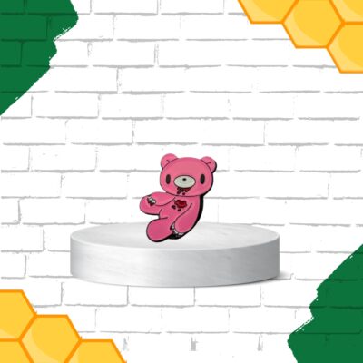 Pink Teddy Punk Pin Ireland