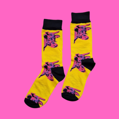 Raving Cow Socks